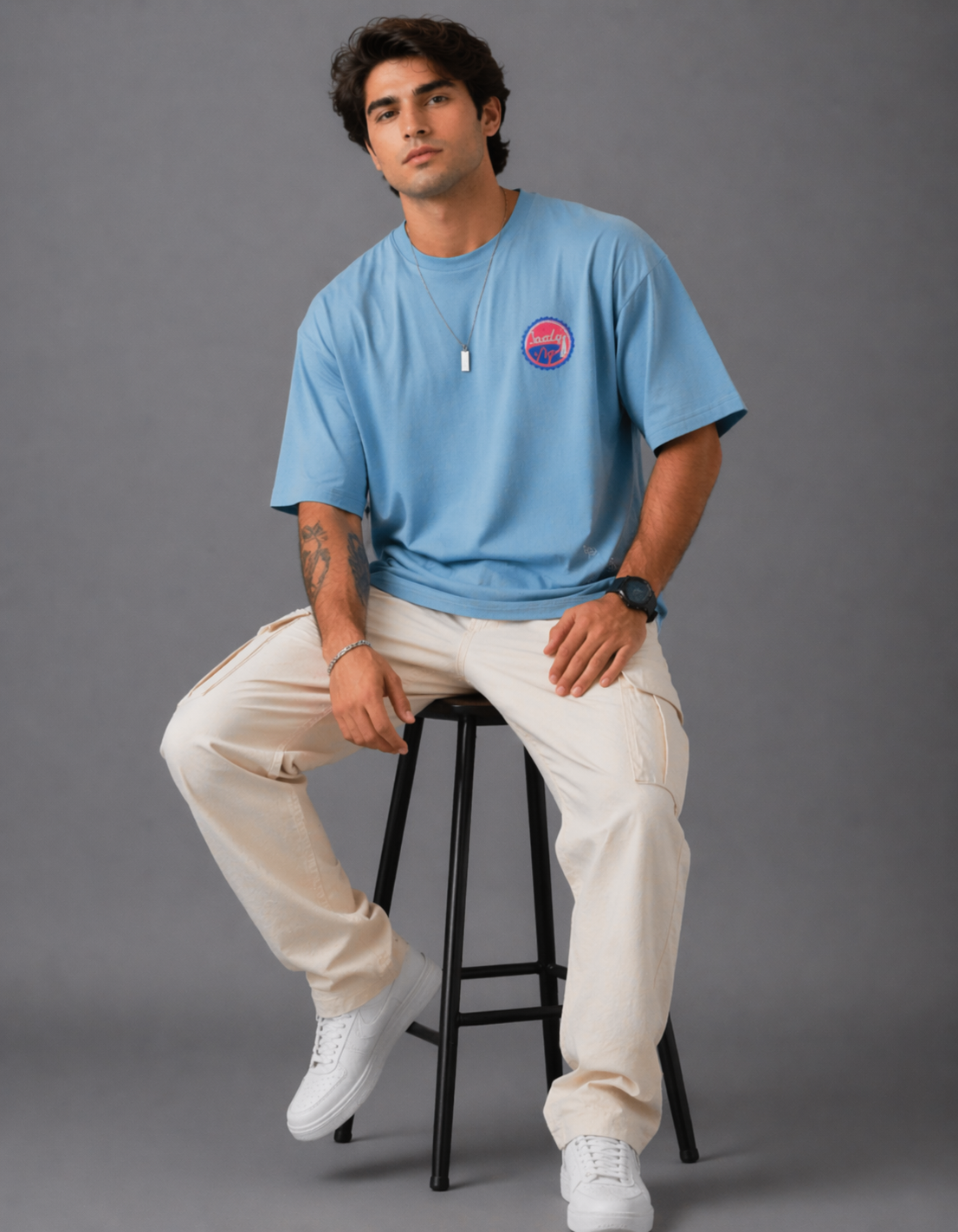 ⚡ Trending Oversized Cotton Lycra | Relaxed Stretch Fit
