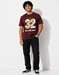 SNUBBY Men's Coffee Long Island New York Graphic Printed 100% Pure Cotton Regular Fit T-Shirt