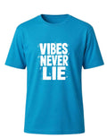 SNUBBY Men's Turquoise Vibes Never Lie Typography Printed 100% Pure Cotton Regular Fit T-Shirt